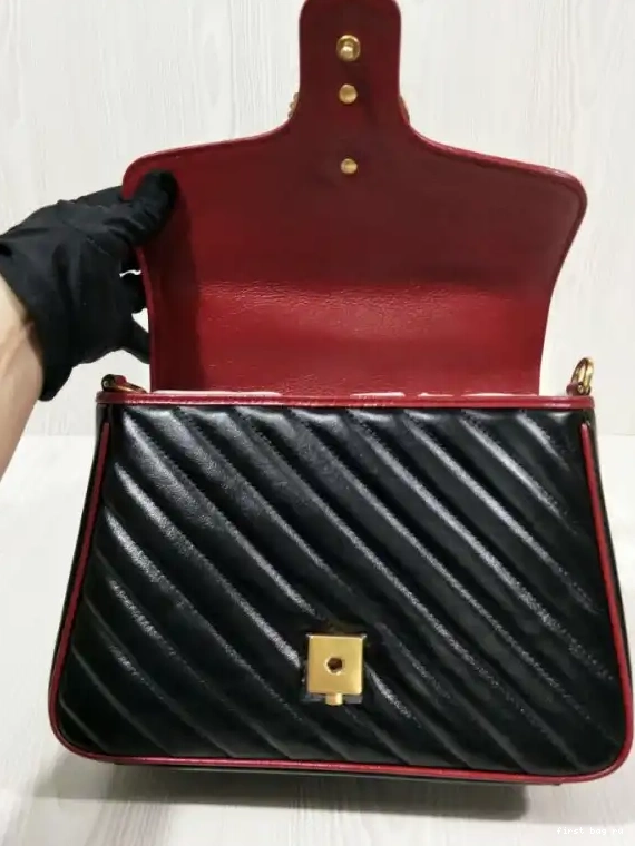 First bag ru small Gucci handle GG Marmont bag top 0525